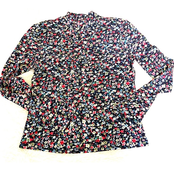 Floral Flower Romantic Long Sleeve Shirt Top - Picture 4 of 13